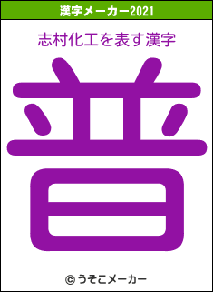 志村化工の2021年の漢字メーカー結果