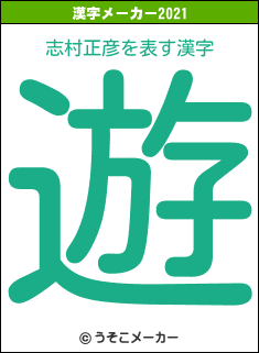 志村正彦の2021年の漢字メーカー結果