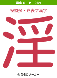 怪盜多啦の2021年の漢字メーカー結果