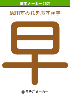 恩田すみれの2021年の漢字メーカー結果