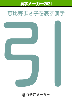 恵比寿まさ子の2021年の漢字メーカー結果