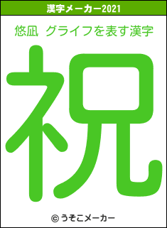悠凪 グライフの2021年の漢字メーカー結果
