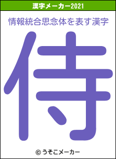 情報統合思念体の2021年の漢字メーカー結果