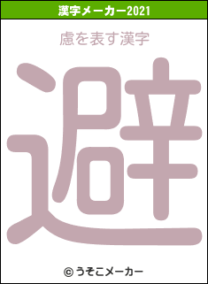 慮の2021年の漢字メーカー結果