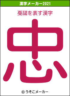 戞譴の2021年の漢字メーカー結果