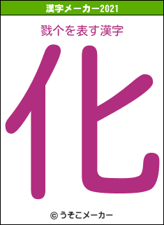 戮个の2021年の漢字メーカー結果