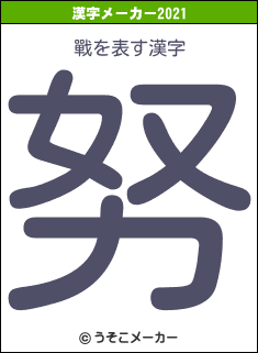 戰の2021年の漢字メーカー結果