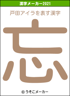 戸田アイラの2021年の漢字メーカー結果