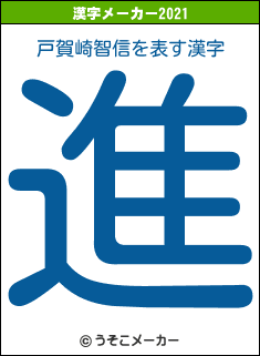 戸賀崎智信の2021年の漢字メーカー結果