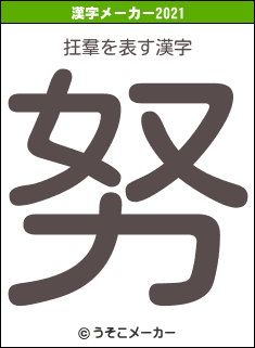 抂羣の2021年の漢字メーカー結果