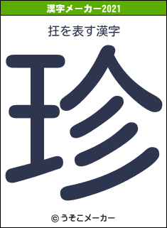 抂の2021年の漢字メーカー結果
