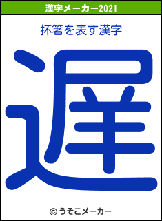 抔箸の2021年の漢字メーカー結果