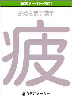 捗婬の2021年の漢字メーカー結果