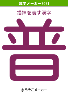 損抻の2021年の漢字メーカー結果