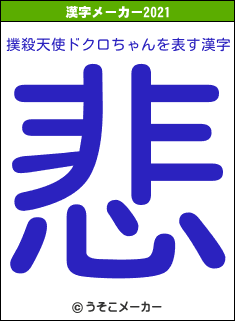 撲殺天使ドクロちゃんの2021年の漢字メーカー結果