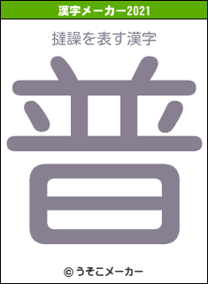 撻譟の2021年の漢字メーカー結果
