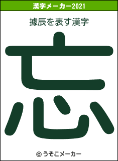 據辰の2021年の漢字メーカー結果