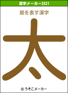 擶の2021年の漢字メーカー結果