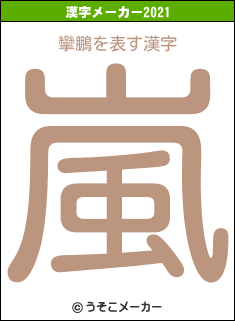 攣鵬の2021年の漢字メーカー結果