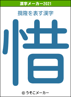 攬隆の2021年の漢字メーカー結果