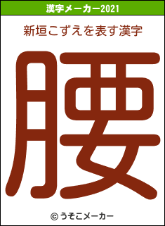 新垣こずえの2021年の漢字メーカー結果
