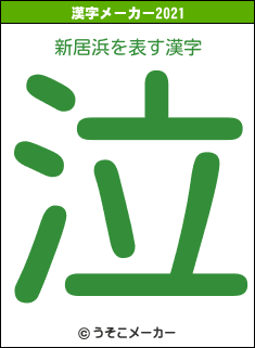 新居浜の2021年の漢字メーカー結果