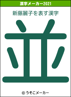 新藤麗子の2021年の漢字メーカー結果