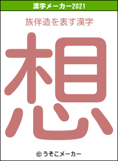 族伴造の2021年の漢字メーカー結果