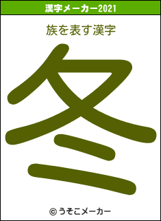 族の2021年の漢字メーカー結果