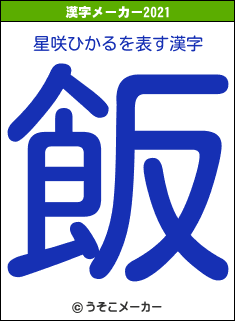 星咲ひかるの2021年の漢字メーカー結果