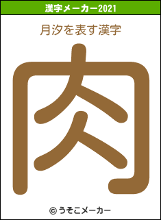 月汐の2021年の漢字メーカー結果