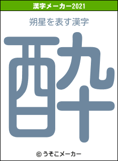 朔星の2021年の漢字メーカー結果