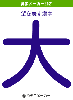望の2021年の漢字メーカー結果
