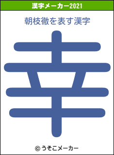 朝枝徹の2021年の漢字メーカー結果