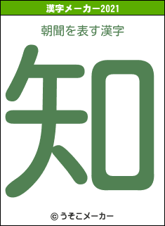 朝聞の2021年の漢字メーカー結果