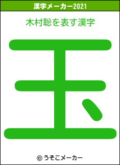 木村聡の2021年の漢字メーカー結果