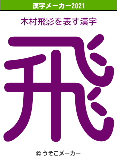 木村飛影の2021年の漢字メーカー結果