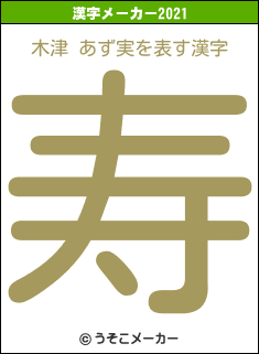 木津 あず実の2021年の漢字メーカー結果