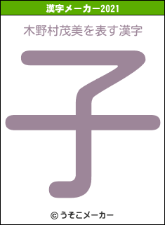 木野村茂美の2021年の漢字メーカー結果