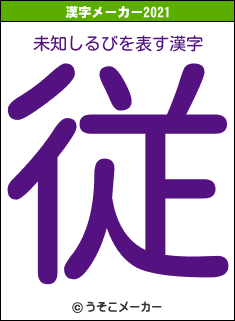 未知しるびの2021年の漢字メーカー結果