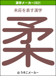 未莊の2021年の漢字メーカー結果