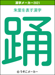 朱里の2021年の漢字メーカー結果