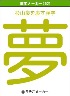 杉山良の2021年の漢字メーカー結果