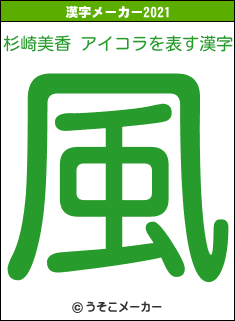 杉崎美香 アイコラの2021年の漢字メーカー結果