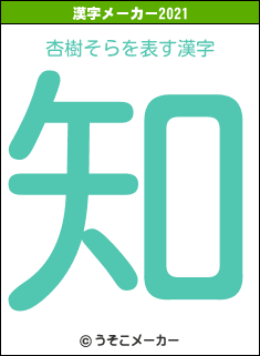 杏樹そらの2021年の漢字メーカー結果
