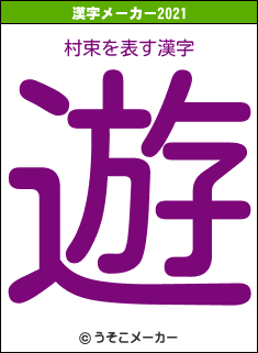 村束の2021年の漢字メーカー結果