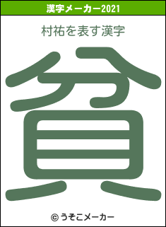 村祐の2021年の漢字メーカー結果