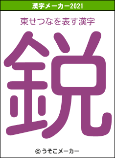 東せつなの2021年の漢字メーカー結果