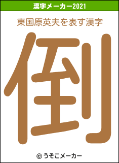 東国原英夫の2021年の漢字メーカー結果