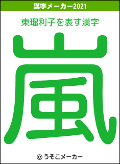 東瑠利子の2021年の漢字メーカー結果